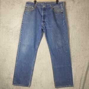 Levis 501XX Jeans Mens 38x30 Blue Straight Leg Button Fly Made in Colombia Y2K